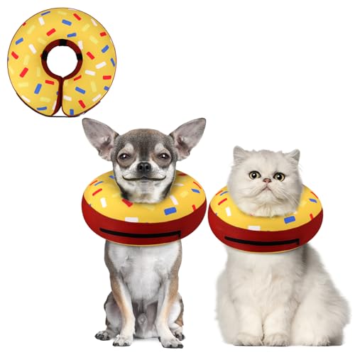 Image of Supet Inflatable Dog Cone Collar for Small Dogs Puppies Cats, Soft Dog Cone Alternative After Surgery for Puppies Cats to Stop Licking