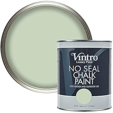 Pintura a la tiza Vintro, verde pálido, uso interior y exterior, 1L Cover