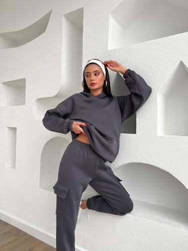 Image of KOTTY Women's Fleece Tracksuit | Comfortable Winter Coordset with Joggers & Hoodie | Soft Workout Wear for Walking, Trekking & Gym