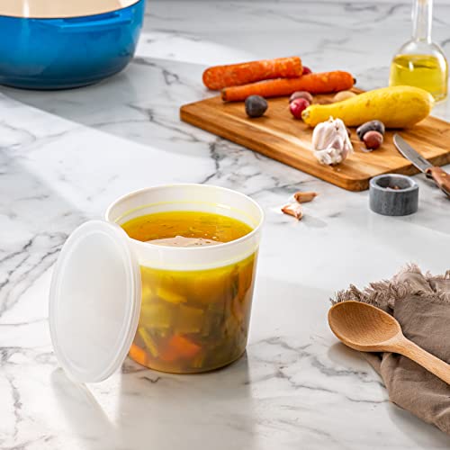 image for Comfy Package GUSTO [20 Sets] 86 oz. Plastic Food Storage Deli Contain