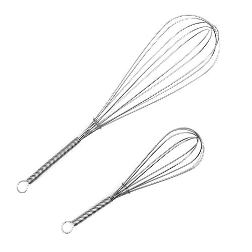 Whisks for Cooking Set, Stainless Steel Wisker for Baking, Blending, Rust-Proof Balloon Wire Whisker...