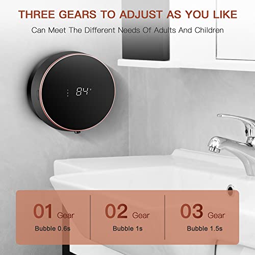 Automatic Soap Dispenser Foaming Hand Free Wall Mount Foam Rechargeable Soap Dispenser Touchless Soap Dispenser Smart Electric Wall Auto Dish Soap Dispenser For Bathroom, Kitchen, Commercia #TOP1