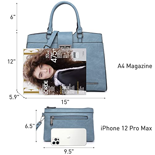 Bolso Satchel Monograma Dasein para Mujer Set 2 pzas miniatura 3