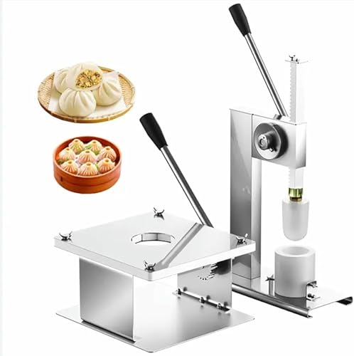 Aioneer Máquina Manual para Hacer Bollos, Máquina para Hacer Baozi De Acero Inoxidable, Juegos De Utensilios para Cocinar Baozi, Molde para Hacer Bollos, Máquina Semiautomática P