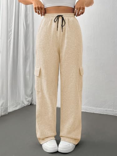 Image of KATECLO Women's Multi Flap Pocket Side Drawstring Waist Sweatpants