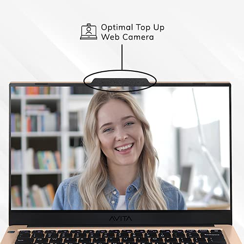 Image of Avita LIBER V NS14A8INF542-CG Thin and Light 14 inch (35.56cm) Laptop(Intel Core i5-10210U / 8GB /256GB SSD /Win 10 Home /Backlit Keyboard /Fingerprint Sensor /MSO 365) 1.28kg, Champagne Gold
