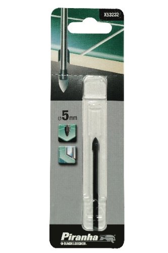 Black+Decker 5mm Tile and Glass Drill Bit, Yellow/Black - X53232-QZ, 2 Years Warranty