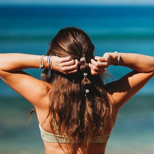 K'lani Anchor Bracelets for Women – Elastic Bracelets and Boho Hair Ties – Cute Hair Ties for Women and Hair Tie Accessories – Stylish Bracelets Boho Style for Hair and Wrist – Set of 5 (Small)