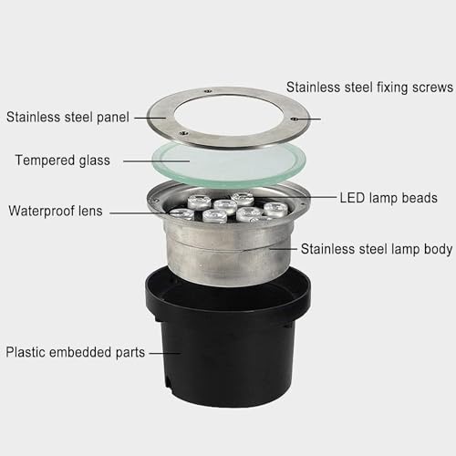 Foco de piscina JOUFNING para solucionar la falta de luz nocturna con led sumergible 24V 5