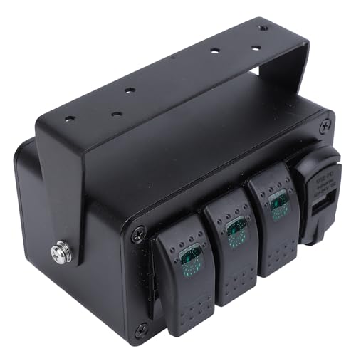 Panneau interrupteurs à bascule 12V 24V voltmètre USB pour tableau de bord voiture et camion