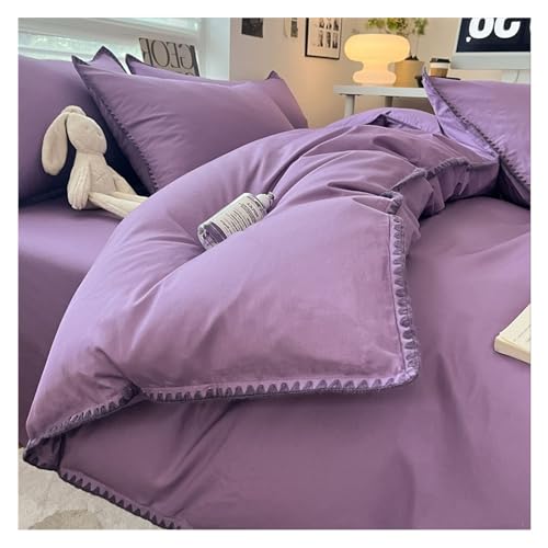 Linge de lit ensemble de couvercle de couette 100% coton doux taille 200x230 pour grand lit
