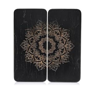 Wooden Yoga Board for Acupressure, Meditation, and Deep Tissue Massage with Embedded Nails – Enhance Your Yoga Practice and Experience Acupuncture Massage, Brown