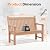 Psilvam 2-Person Outdoor Bench with 700 Lbs Weight Capacity, Poly Lumber Weatherproof Garden Bench Seating for Porch, Balcony and Park, All-Weather Patio Bench Furniture (Teak)