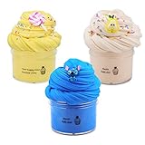 nube lima opiniones Lo que obtienes: el paquete incluye 3 contenedores de limo de mantequilla, con limo de paleta azul, limo de lichi rojo y limo de helado blanco. total 10 oz 300 ml de manteca perfumada DIY Slime. Cada limo con un encanto, súper suave y elástico, no pegajoso.