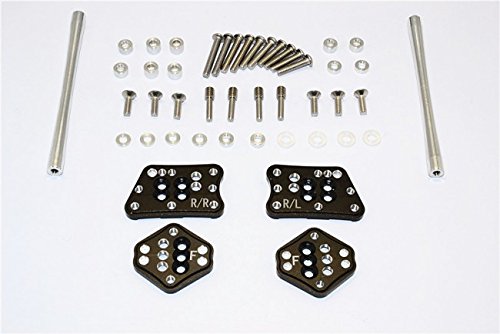 GPM Aluminium Front Adjustable Mount Für Axial SCX10 II (AX90046, AX90047) – 1 Paar Set, Blau | Verstellbare Befestigung Für Originalen Stoßdämpferturm