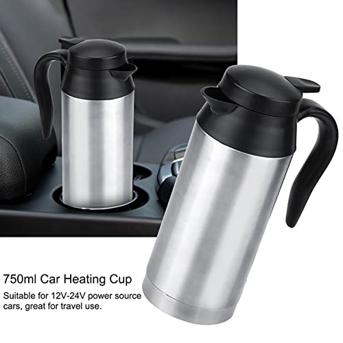 Tetera eléctrica para auto 12V 750ml acero inoxidable miniatura 3