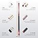 Big Cat Timeless Legacy Pool Cue Stick - Grade A Canadian Maple, 12.5mm Professional Leather Tip, 58” Length, Premium Billiard Cue for Adults – Home or Tournament Play - 20oz, Red Silver