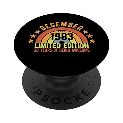 Vintage nacido en diciembre de 1993 edición limitada 30 cumpleaños PopSockets PopGrip Intercambiable