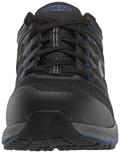 KEEN Utility Men's Vista Energy Low Height Sneakers Composite Toe Industrial Work Shoes, Nautical Blue/Black, 10.52