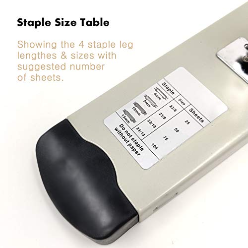 image for KongJee 100-Sheet Heavy Duty Stapler with 1000 Staples, Paper Stapler,
