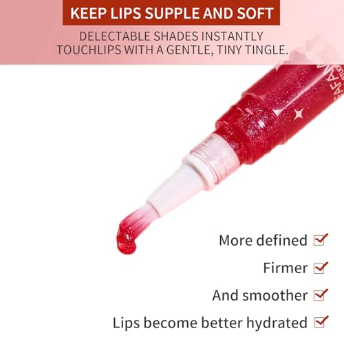 Mrettick 6PCS Glitter Lip Gloss,High Shine Shimmer Lipstick,Long Lasting Plumping Lipgloss,Hydrating,Moisturizing,Non-Sticky and Lightweight Formula for Lip Color,Iridescent - Image 6
