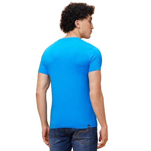 Image of Being Human Blue Regular Fit Men's Short Sleeves T-Shirt Clothing
