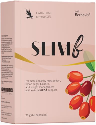 Carnium Botanicals SlimB – Cápsulas de Berberina con Berberine Phytosome & Hojas de Morera – Cápsulas para el metabolismo, apoyo a la energía y el apetito – 60 cápsulas