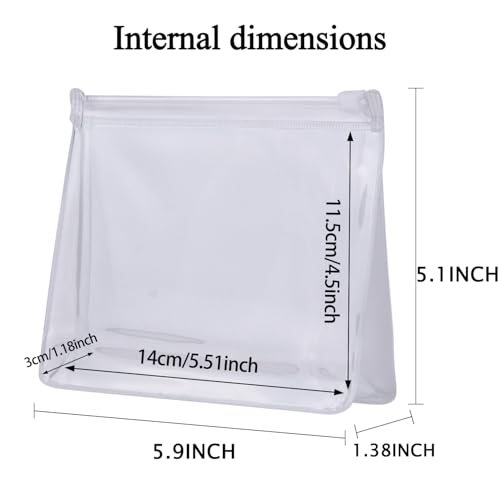 20 PCS Mini Clear Makeup Bag Small Clear Plastic Cosmetic Bags with Zipper Travel Toiletry Makeup Bag3