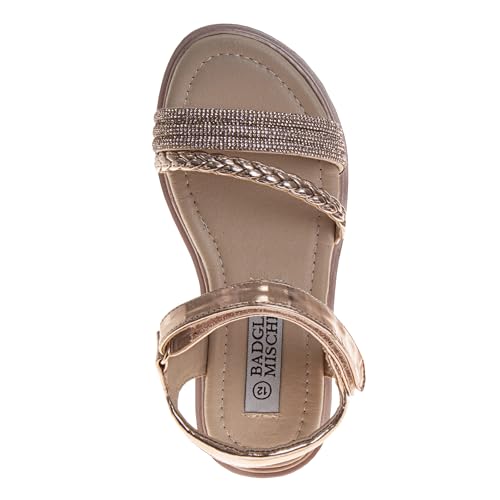 Badgley Mischka Girls Wedge Sandals Espadrilles Summer Dress Platform Sandals Wedding Sandals for Little Kid to Big Kid4