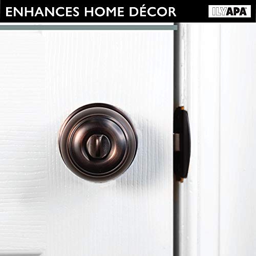 image for Ilyapa Interior Privacy Door Knob - Keyless Locking Door Handles for B