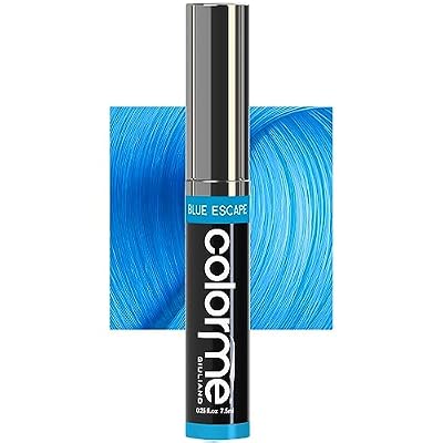 Colorme Root Touch Up Temporary Hair Mascara to color and Blend Semi Permanent Dye regrowth. Washes Out (BLUE)