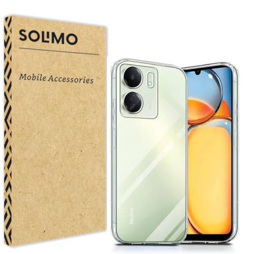 Amazon Brand – Solimo for Redmi 13C 4G, Poco C65 Premium Transparent Soft Silicon Crystal Clear Back Cover [Transparent]- Best and cheap mobile covers in India