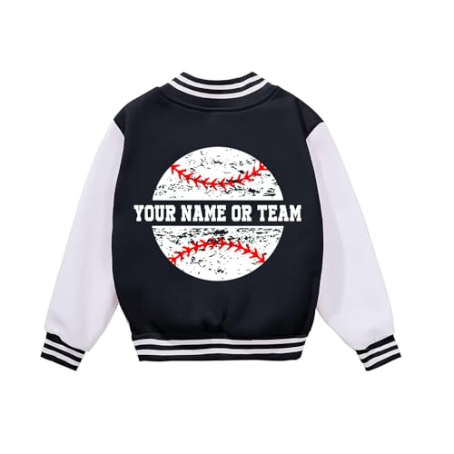 Custom Kids Varsity Jacket Customized Birthday Baseball Jacket Custom Outerwear Personalized Coat for Boys4
