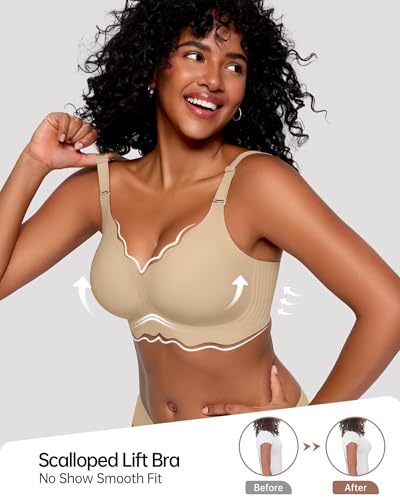 Image of Vertvie Jelly Bras for Women No Underwire Wireless Push Up Bra Full Coverage Bralettes Seamless Comfort Everyday Sports Bra