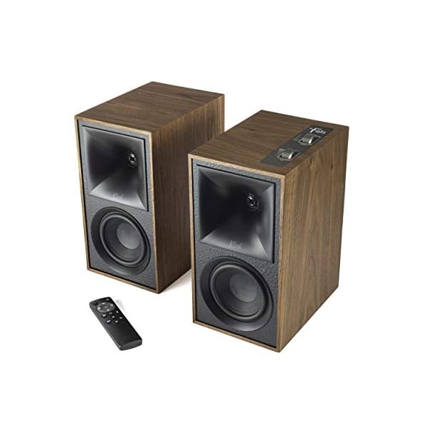 Klipsch The Fives Powered Bookshelf Speakers with HDMI-ARC in Walnut