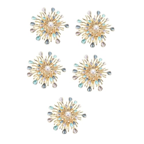 Broche perle et tournesol en strass Healeved pour costume de mariage