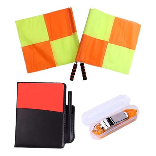 Set de banderas y silbato para árbitro de fútbol miniatura 1