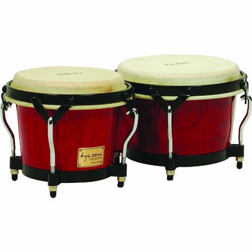 Tycoon Percussion 7 Inch & 8 1/2 Inch Supremo Series Bongos - Red