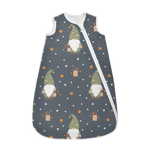 vvfelixl Scandinavian Gnome Baby Sleeping Bag Sleep Sack,Baby Wearable Blanket Sleep Suit for 0-6 Months