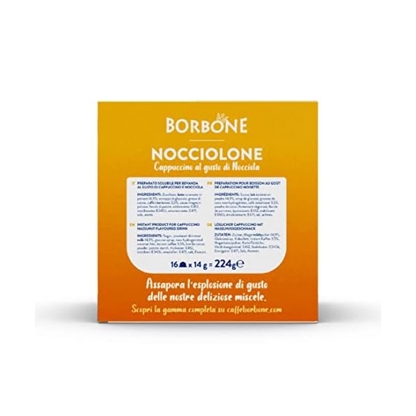 CAFFÈ BORBONE Nocciolone - Capuchino con sabor a avellana - 64 cápsulas (4 envases de 16) - Compatibles con las máquinas… - Imagen 6