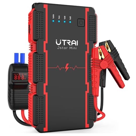 UTRAI Booster Avviamento Auto 2500A 13800mAh (Motori Fino a 7.5L Benzina/ 6.5L Diesel) Avviatore Emergenza per Auto con Cavi per Batteria Auto, Luce LED Starter Batteria Auto Portatile