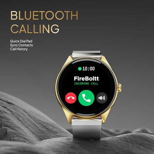 Image of Fire-Boltt Phoenix Ultra Round Smart Watch 1.39 inch with Bluetooth Calling, AI Voice Assistant, SpO2 & Heart Rate Monitor, 120+ Sports Modes, IP67 Waterproof Metal Smart Watch for Men & Women - Grey