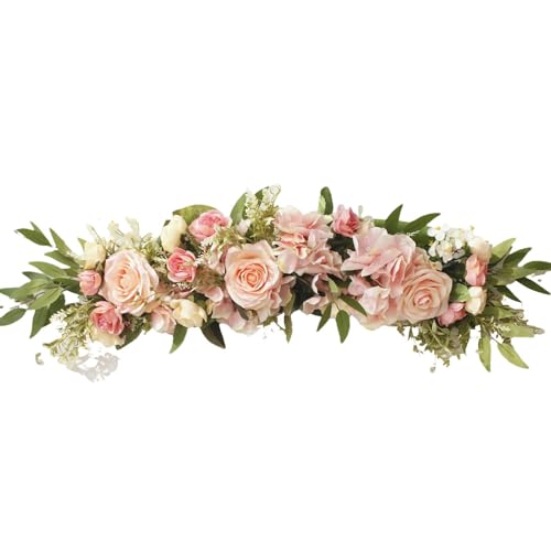セレモニー用ウェディングアーチフラワー | 写真 フラワー スワッグ結婚式のための花の花輪,結婚式の椅子、アーバー、結婚式のための人工的なバラの装飾的な花飾り Yoryu