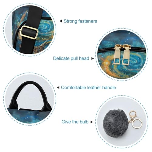 Image of SUABO Galaxy Deer Oil Painting Women Backpack Purse Anti-theft Casual Shoulder Bag Fashion Ladies Bags