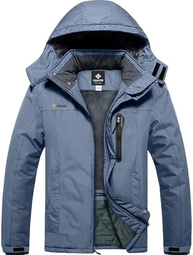 GEMYSE Men's Winter Ski Jacket Waterproof Snow Coat with Detachable Hood