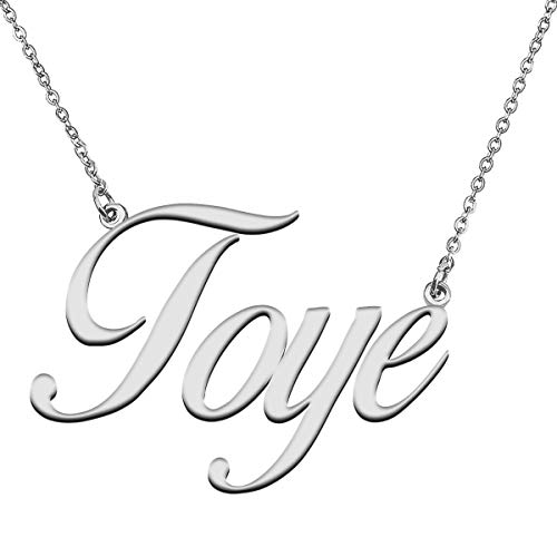 GR859C Custom 18K Gold Plated Necklace with Name Toye for Women