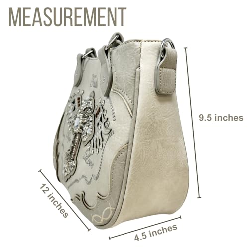 Faith Love Hope Purse and Wallet Set - Angel Wings Cross Bag for Women2