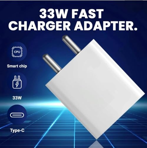 Image of 33W C-Type PPS Rapidly Charging Adapter Compatible with Nothing Phone 4A /4A Pro /3 /3a /3a Pro /3a Lite /2 /2a /2a Plus /1 /CMF Phone 1 /2 /2 Pro & Google Pixel (All Series) [1Year Warranty]