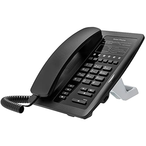 Fanvil H3W Wi-Fi Teléfono IP Negro Inalámbrico incorporado 2.4Ghz USB para cargar VoIP Teléfono Hotel/Hospital (Negro)
