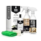 Shieldon Protects Cleaning and Restorer Set for Granite Composite Sink - Limescale remover + Stain Cleaner + Sealer - Kitchen Sink Cleaner Set with 2 Sponges and Cloth